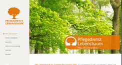 Desktop Screenshot of pflegedienst-lebensbaum.de
